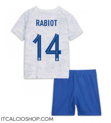 Francia Adrien Rabiot #14 Seconda Maglia Bambino Mondiali 2022 Manica Corta (+ Pantaloni corti)
